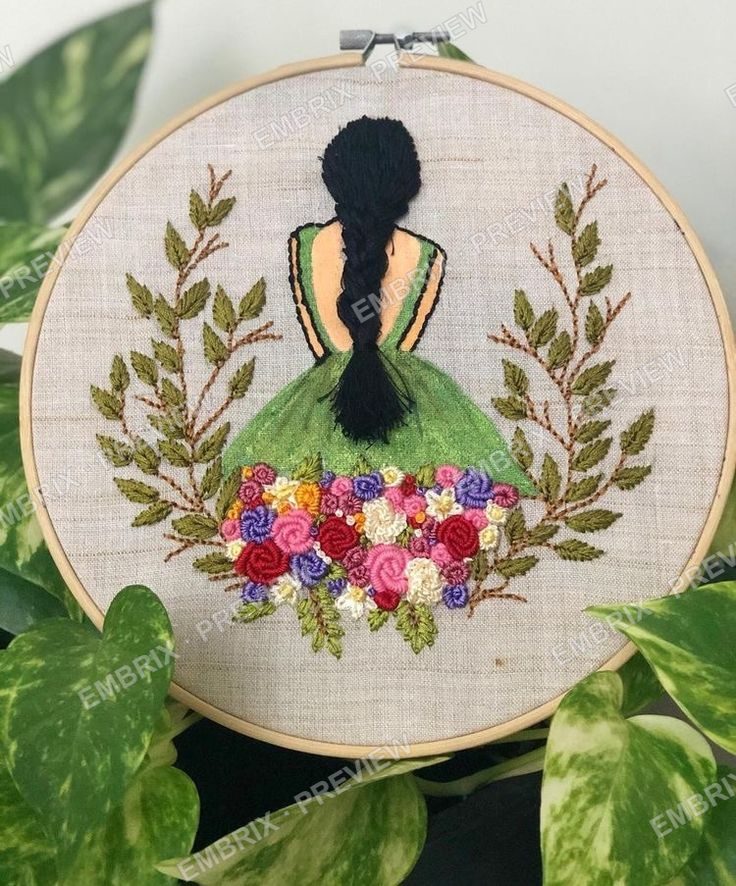 Floral Embroidery Pattern – Elegant Rose Design for Cushion & Clothing – 4